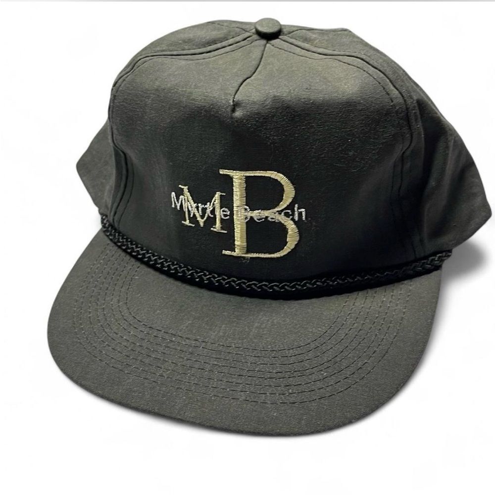 Vintage DEADSTOCK Grey and green Calvin Klein X Myrtle Beach Rip SnapBack Cap